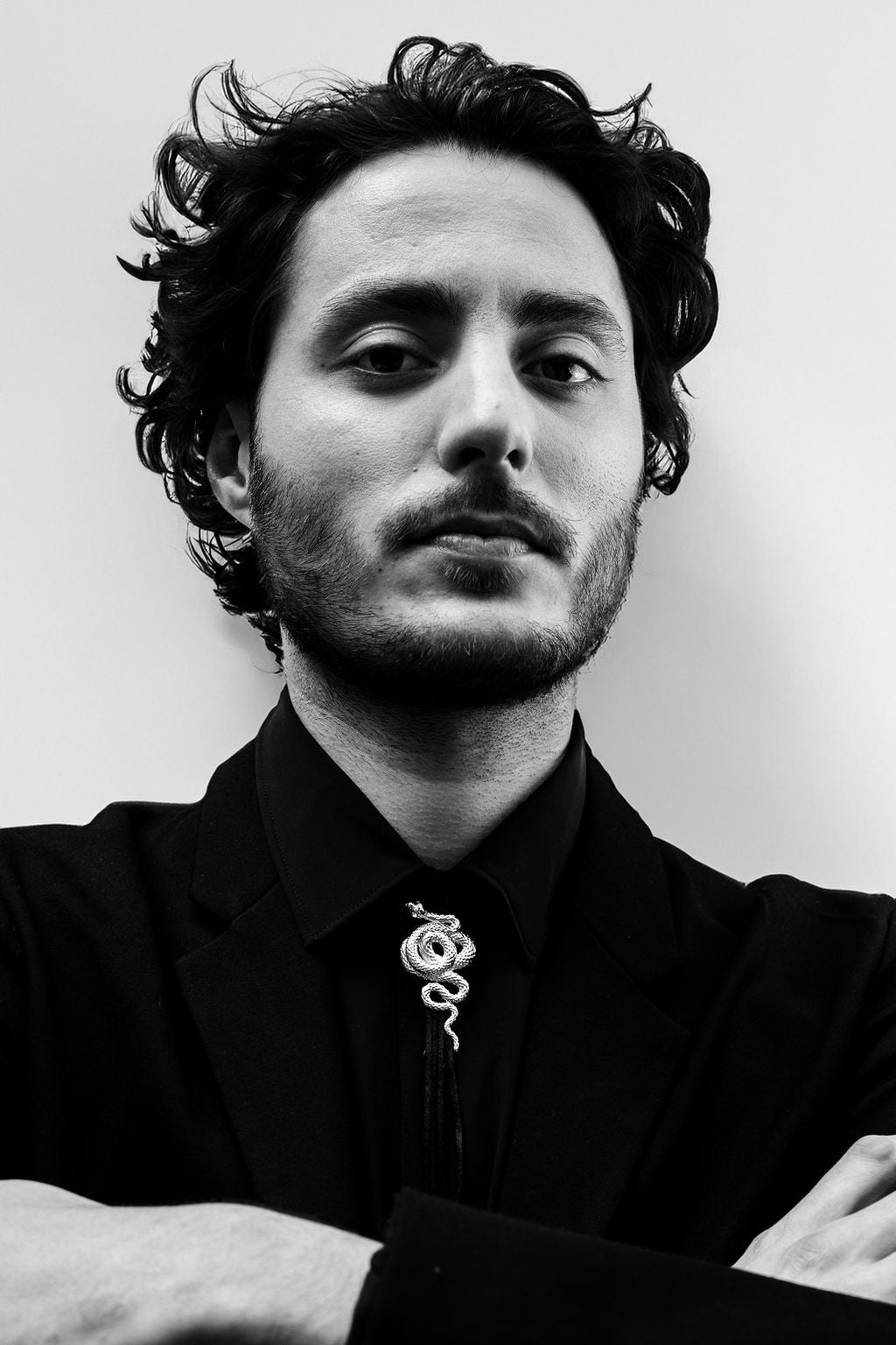 Snake Bolo Tie Silver