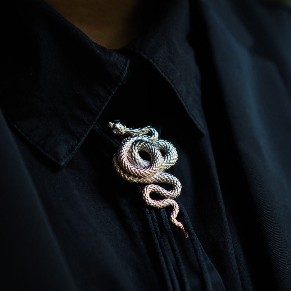 Snake Bolo Tie Gold