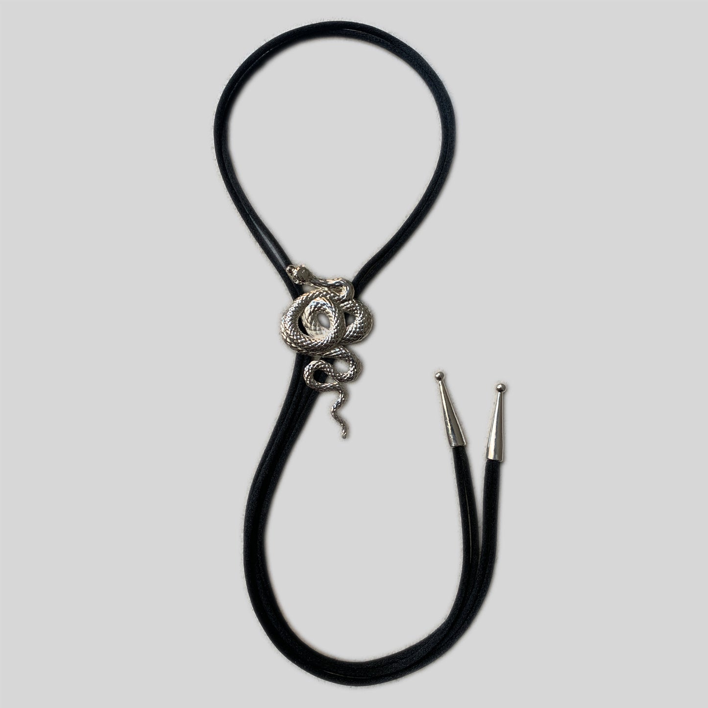 Snake Bolo Tie Silver