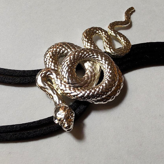 Snake Bolo Tie Silver