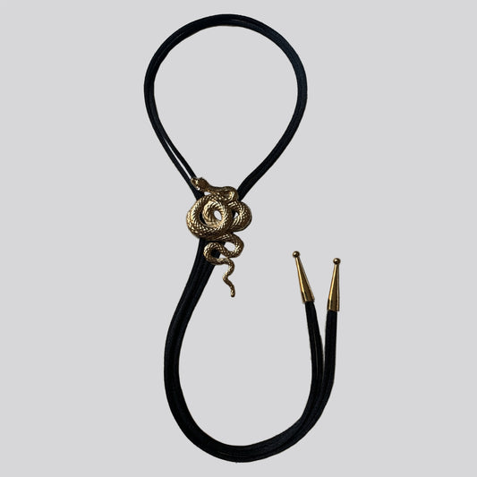Snake Bolo Tie Gold
