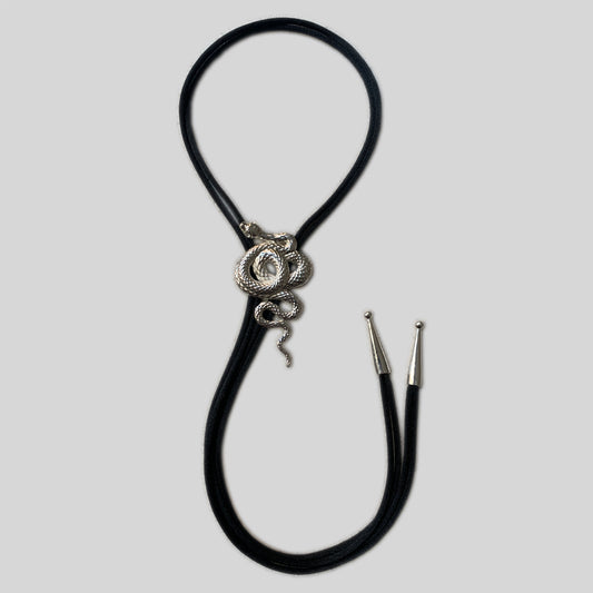 Snake Bolo Tie Silver